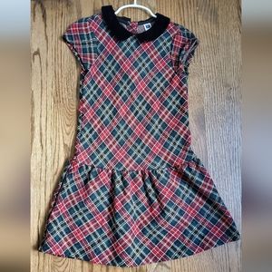 Janie and Jack  Girls Red Plaid Holiday Dress Size 7